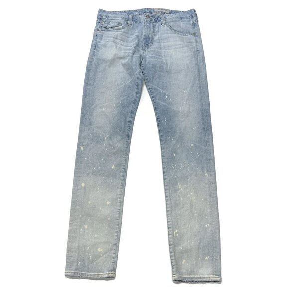 AG Adriano Goldschmied Dylan Jeans Mens 34 x 33 Slim Skinny Stretch Blue USA - Picture 1 of 12